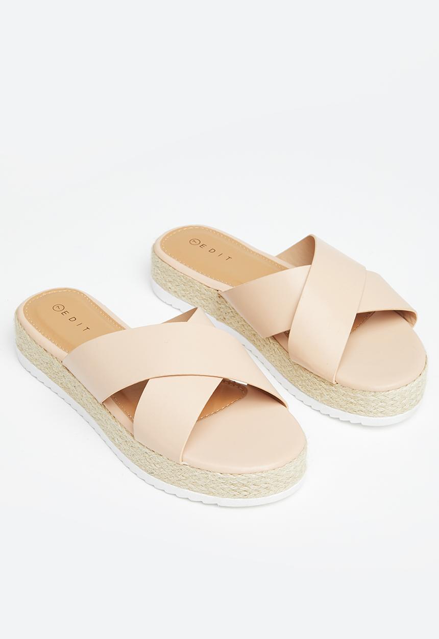 edit - Cross-strap espadrille - beige