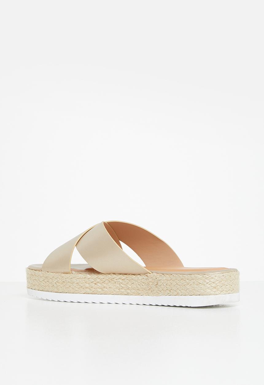 edit - Cross-strap espadrille - gold