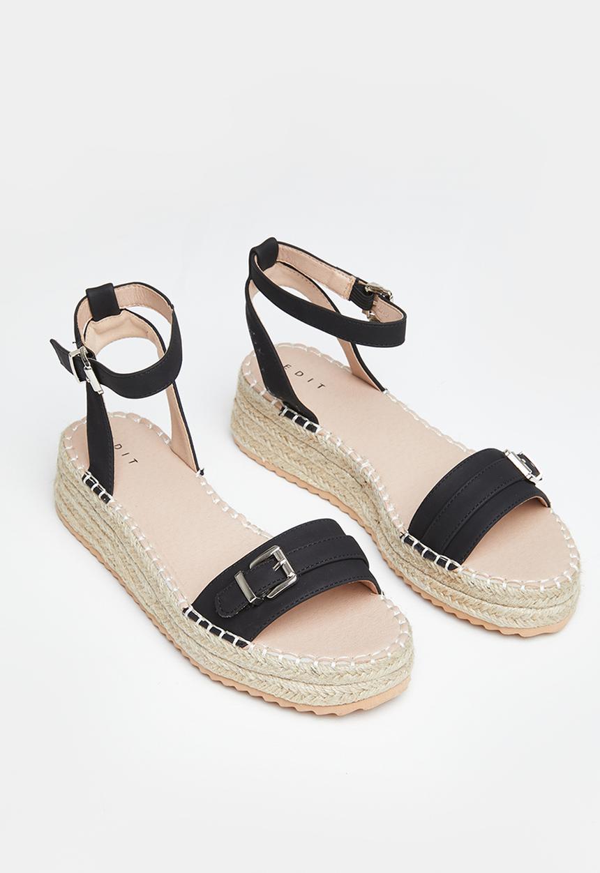 edit - Lina espadrille - black