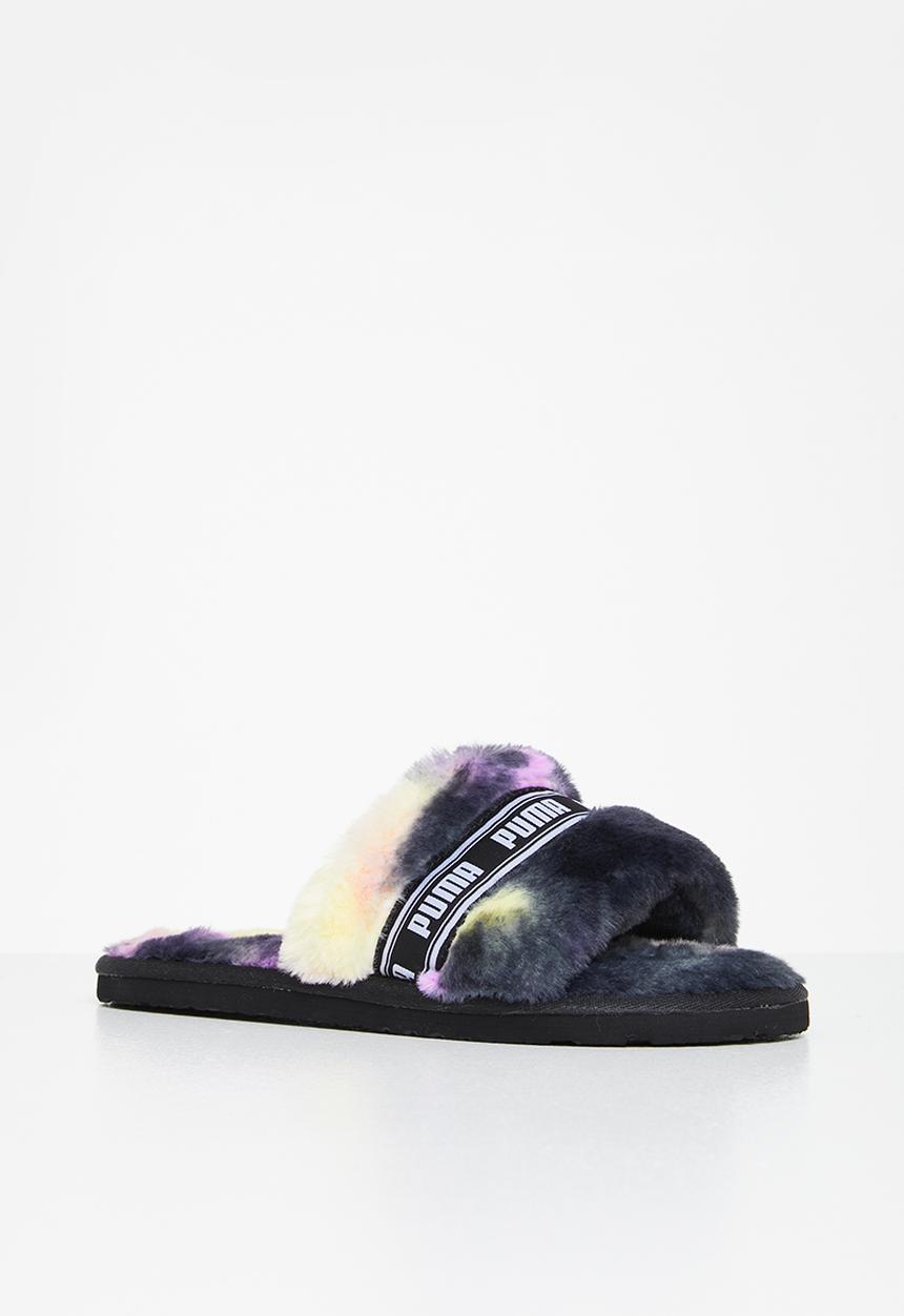 PUMA - Puma fluff tie-dye - puma black/puma white