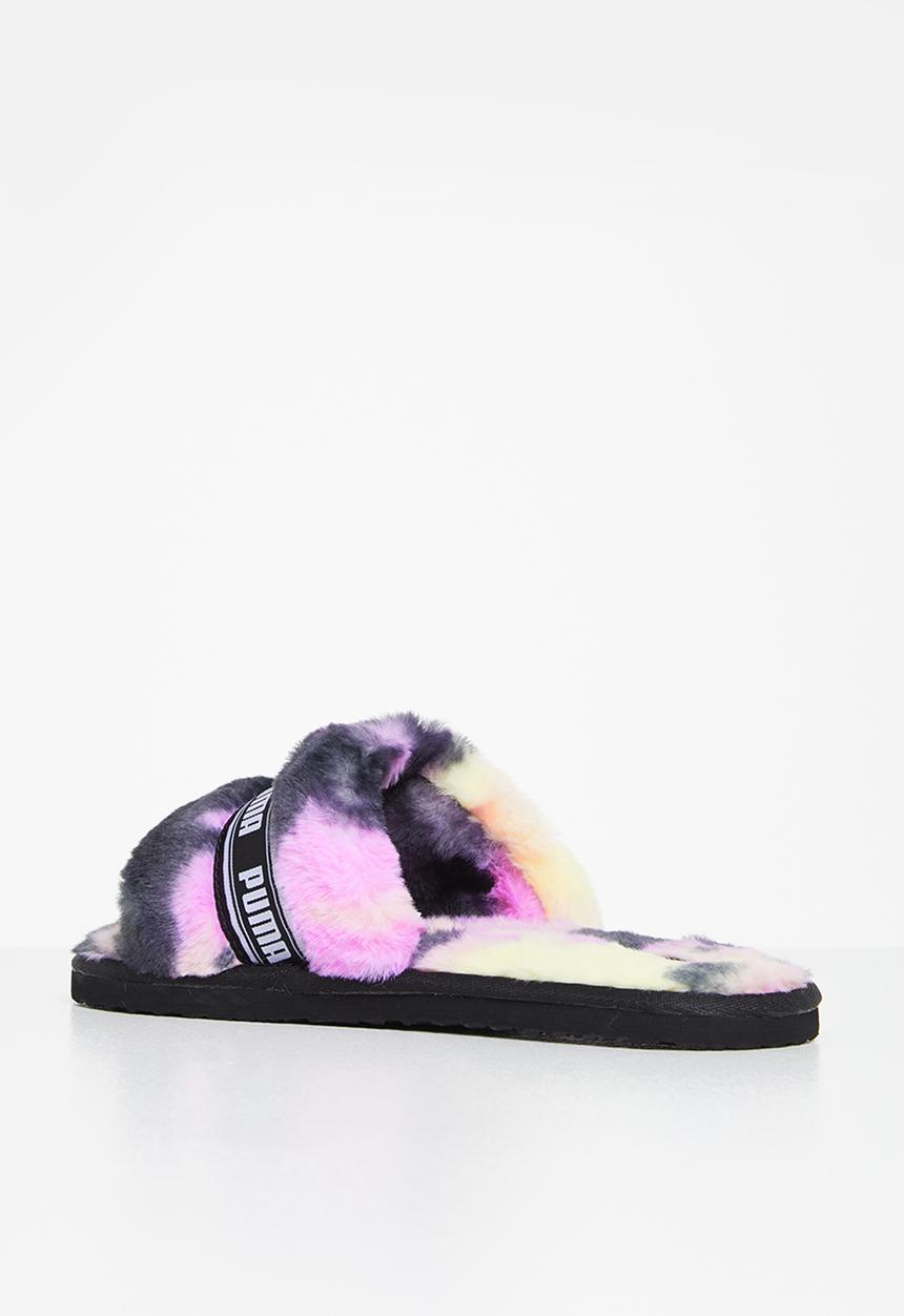 PUMA - Puma fluff tie-dye - puma black/puma white