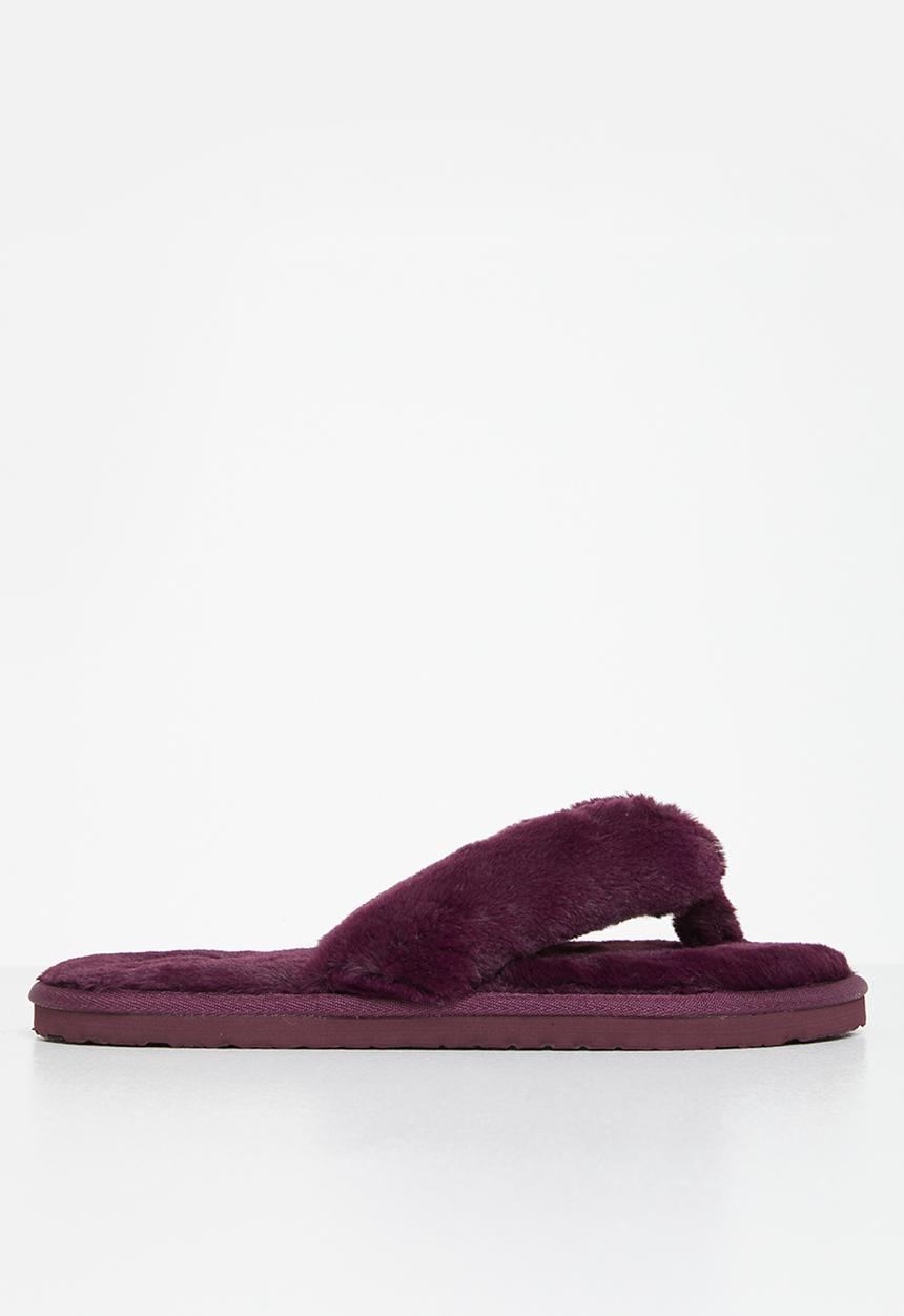 PUMA - Puma fluff flip - aubergine/puma white
