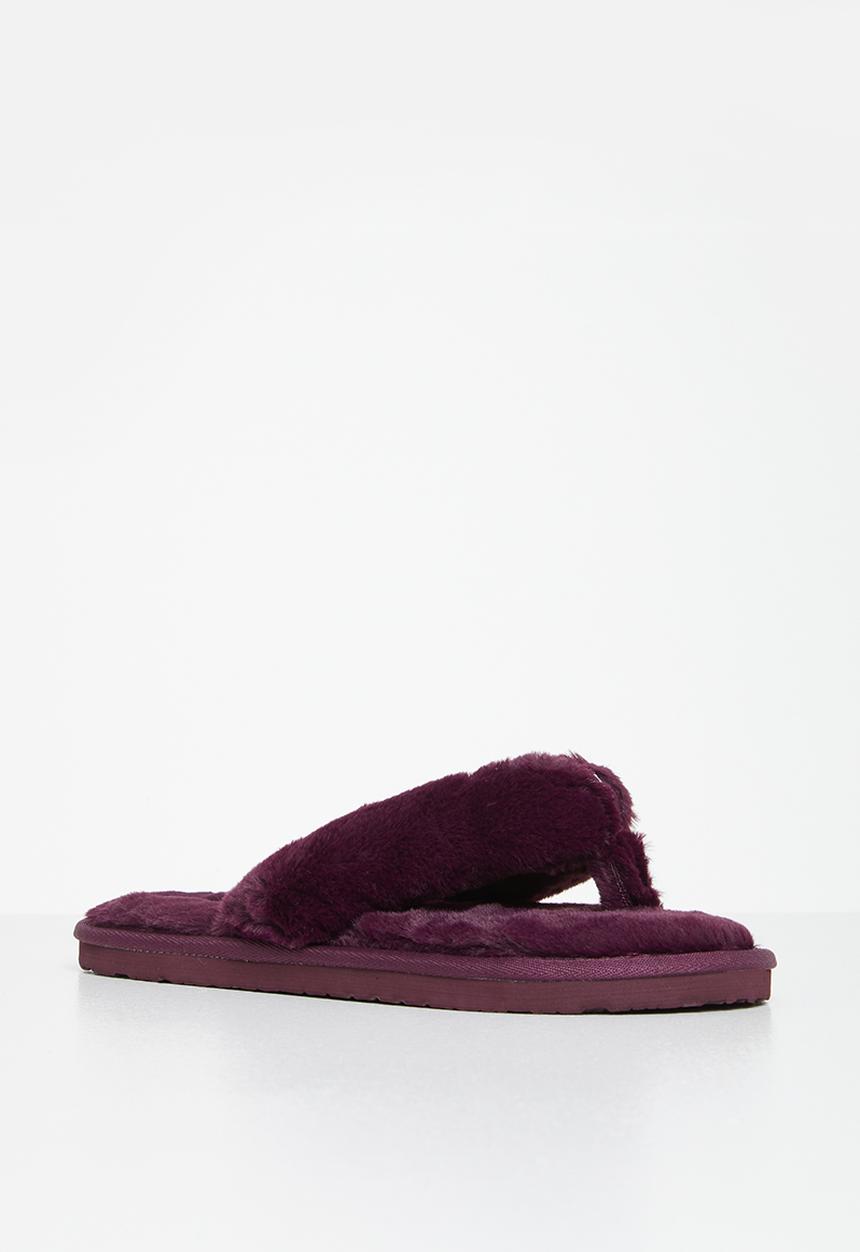 PUMA - Puma fluff flip - aubergine/puma white