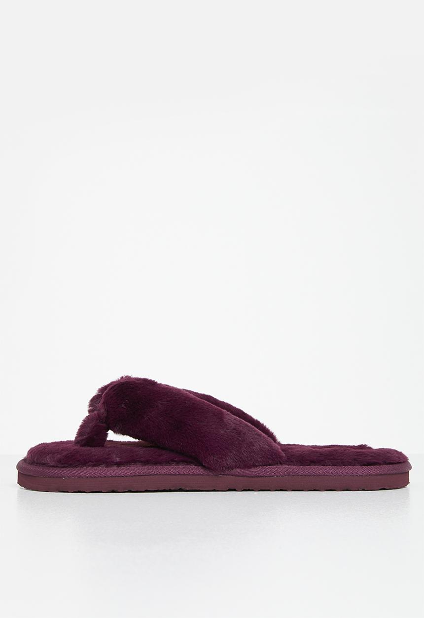 PUMA - Puma fluff flip - aubergine/puma white