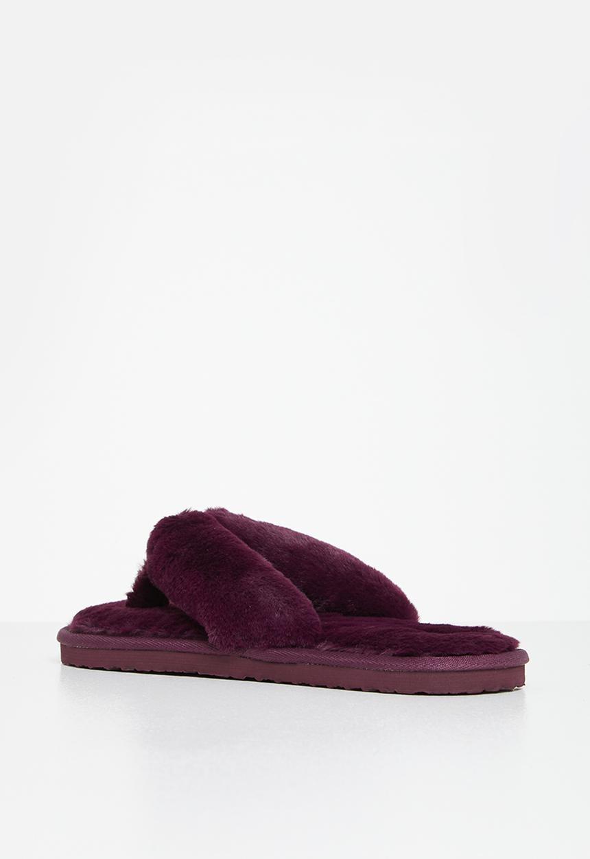 PUMA - Puma fluff flip - aubergine/puma white