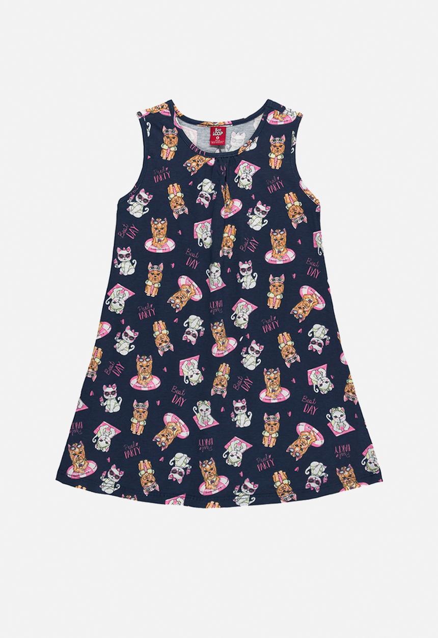 Bee Loop - Single jersey dress - dark blue 