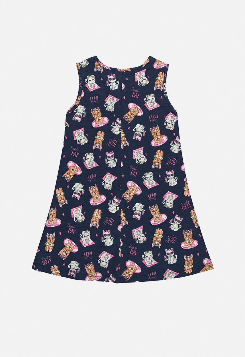 Bee Loop - Single jersey dress - dark blue 