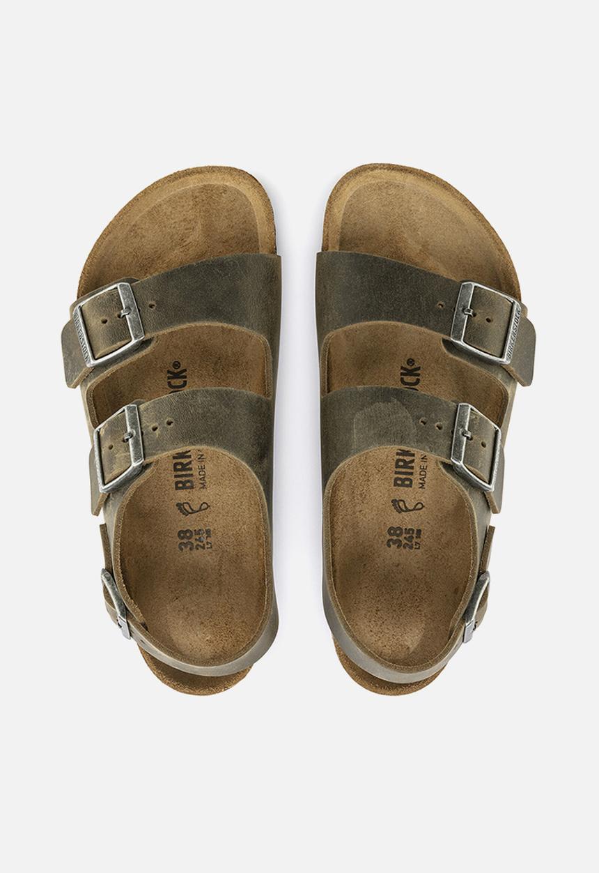 Birkenstock - Milano oiled leather regular - faded khaki
