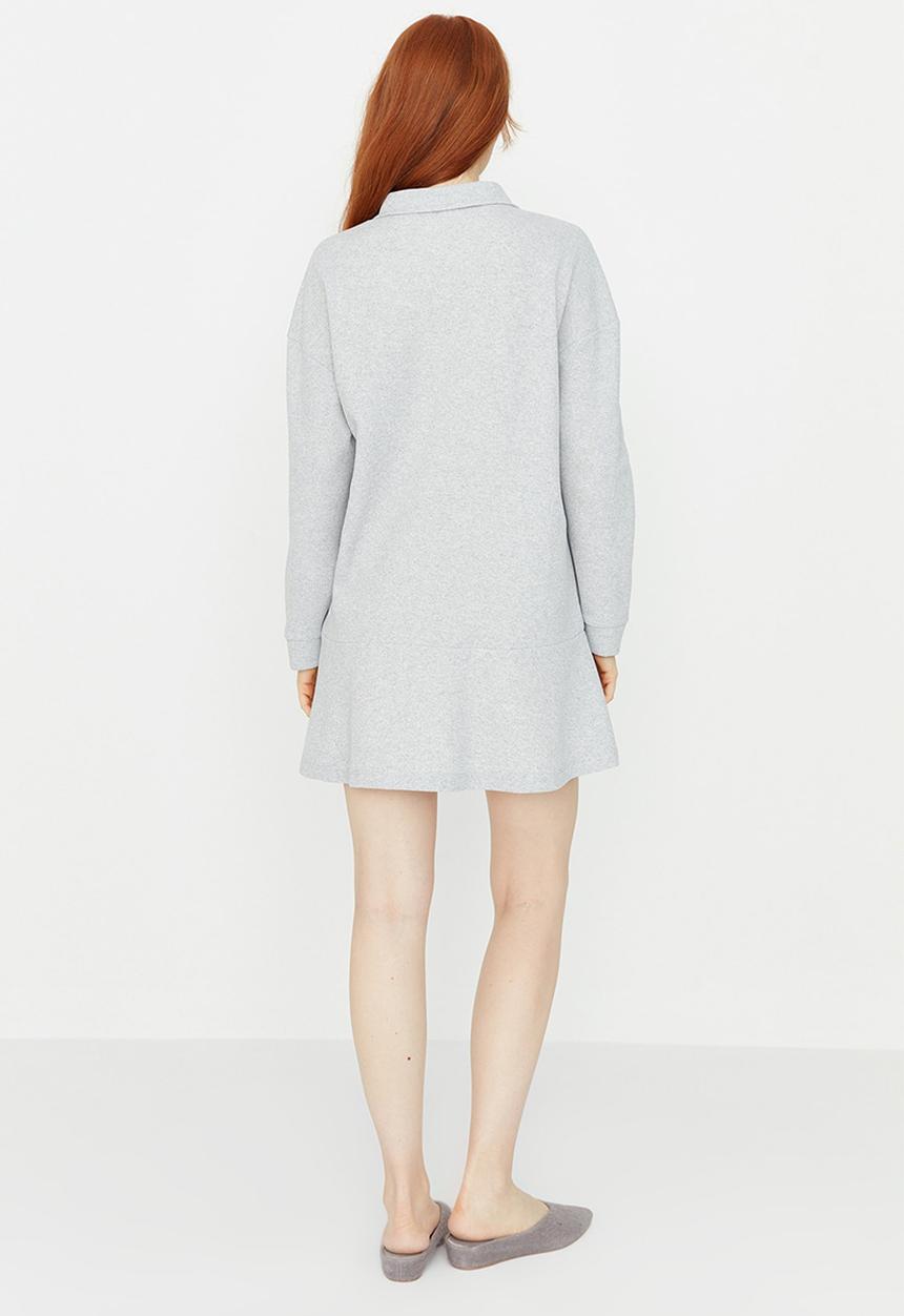 Trendyol - Buttoned shirt dress - grey