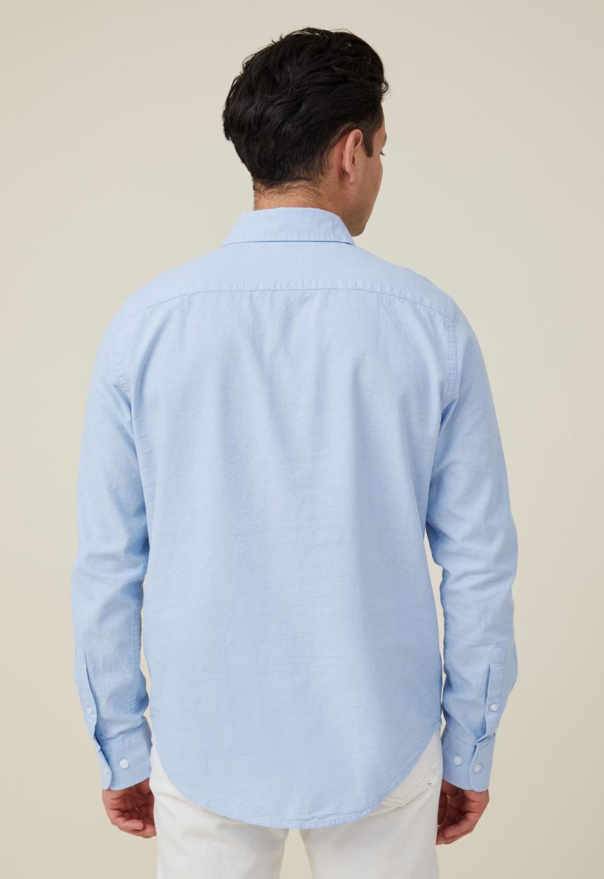 Cotton On - Mayfair long sleeve shirt - preppy blue
