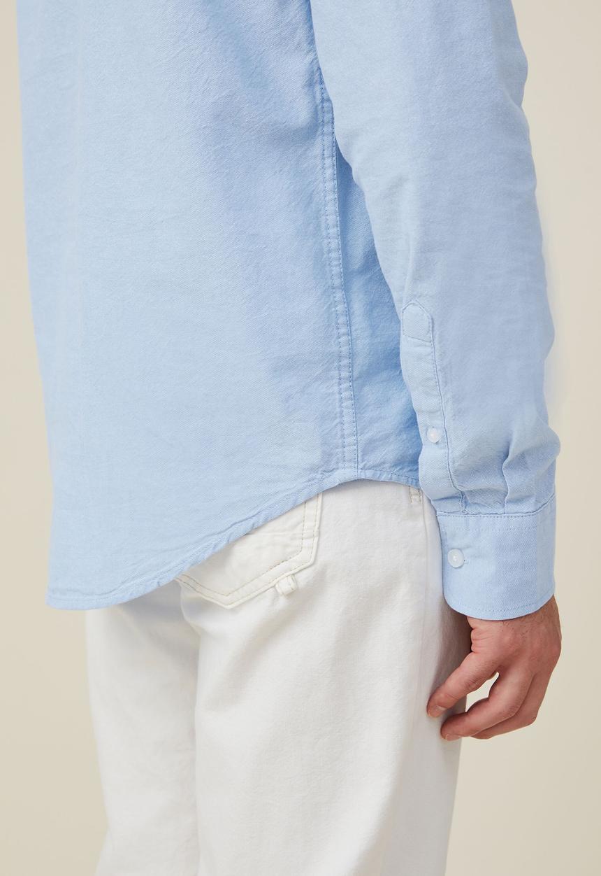 Cotton On - Mayfair long sleeve shirt - preppy blue