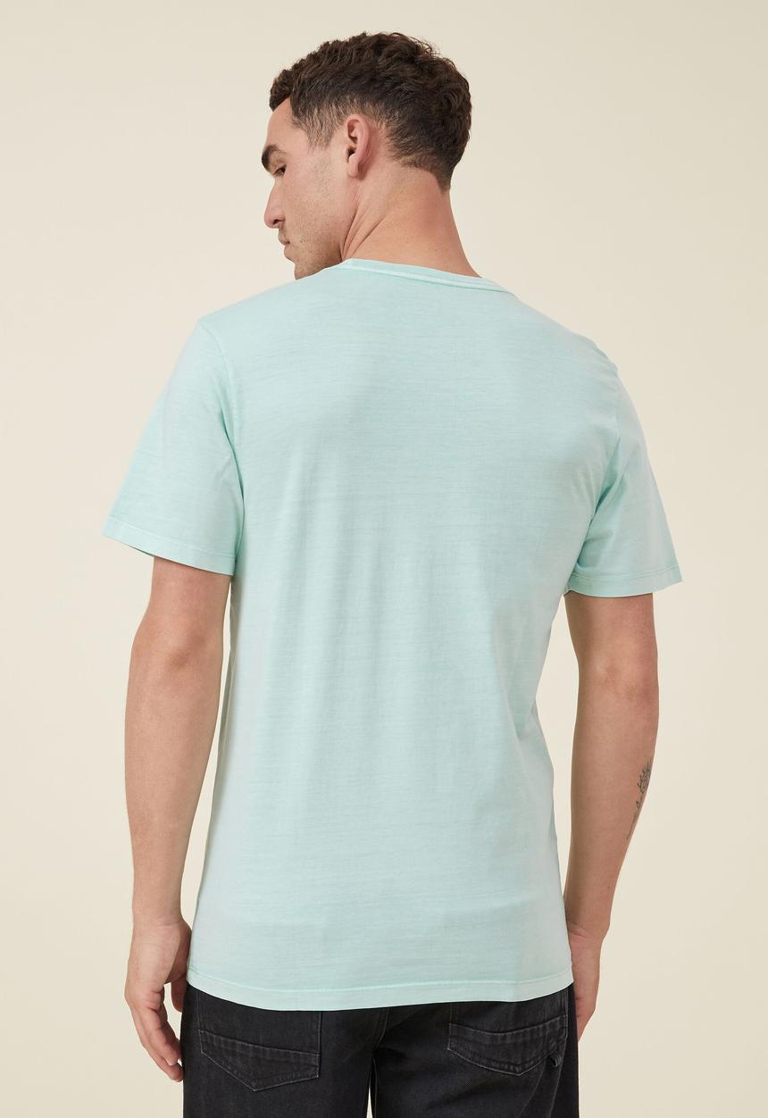 Cotton On - Organic crew t-shirt - aqua