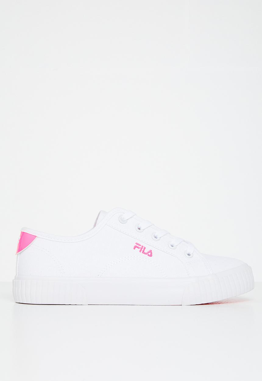 FILA - Bianca canvas - white/neon pink/white