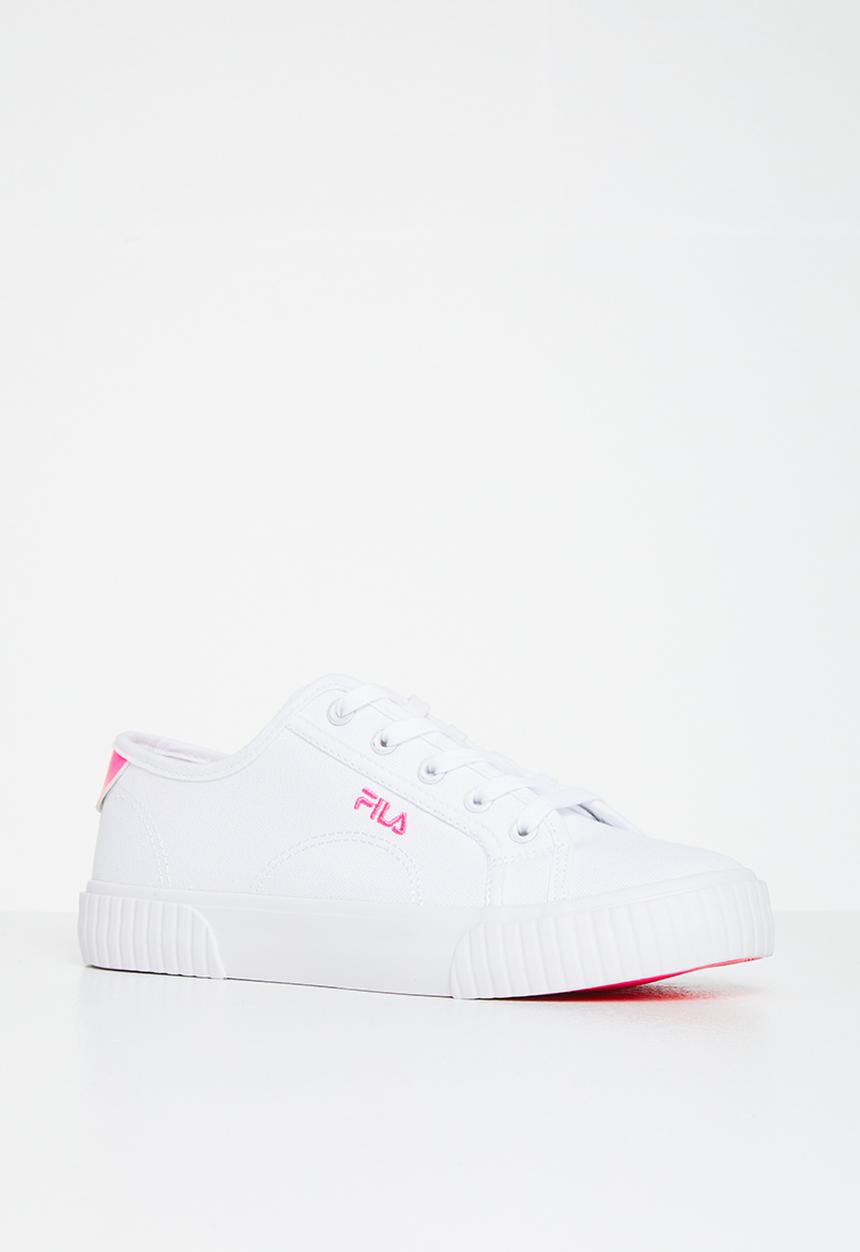 FILA - Bianca canvas - white/neon pink/white