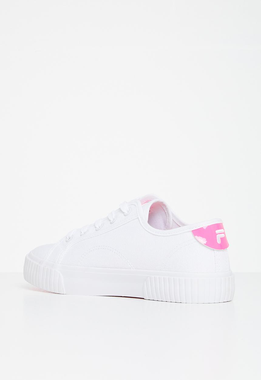 FILA - Bianca canvas - white/neon pink/white