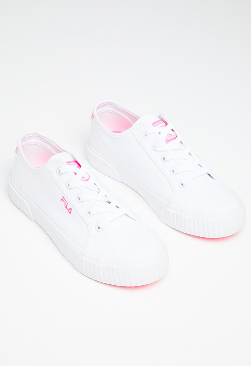 FILA - Bianca canvas - white/neon pink/white