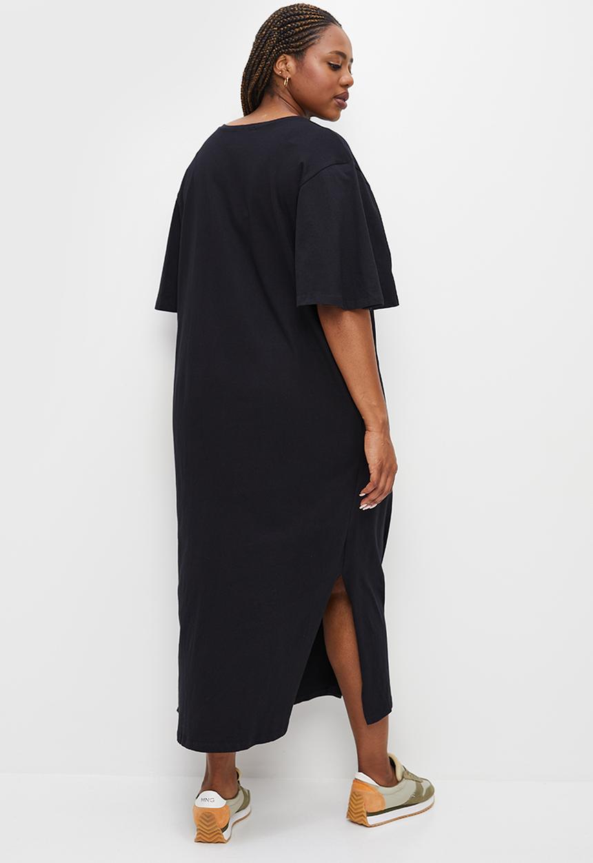 Superbalist - Knit midi shift dress - black