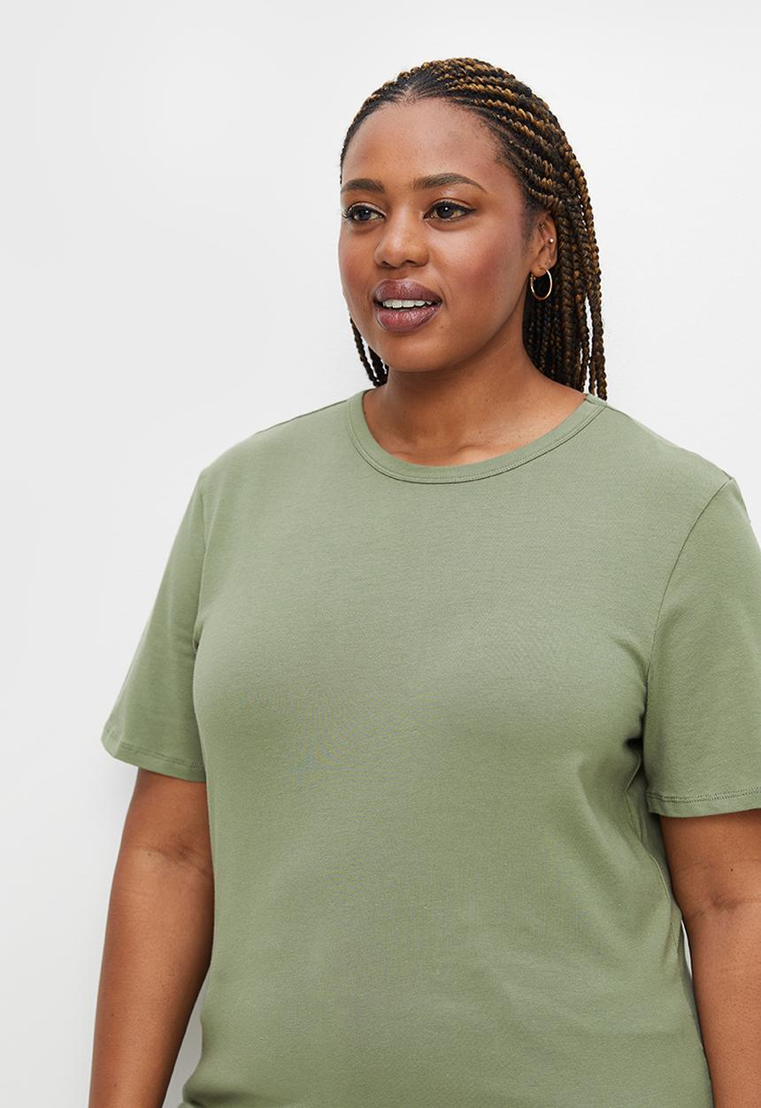 Superbalist - Basic fitted crew neck tee - khaki