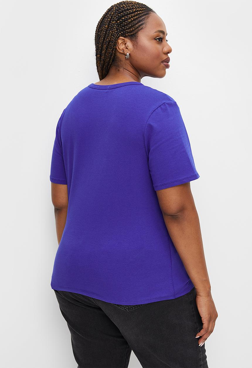 Superbalist - Basic fitted crew neck tee - blue