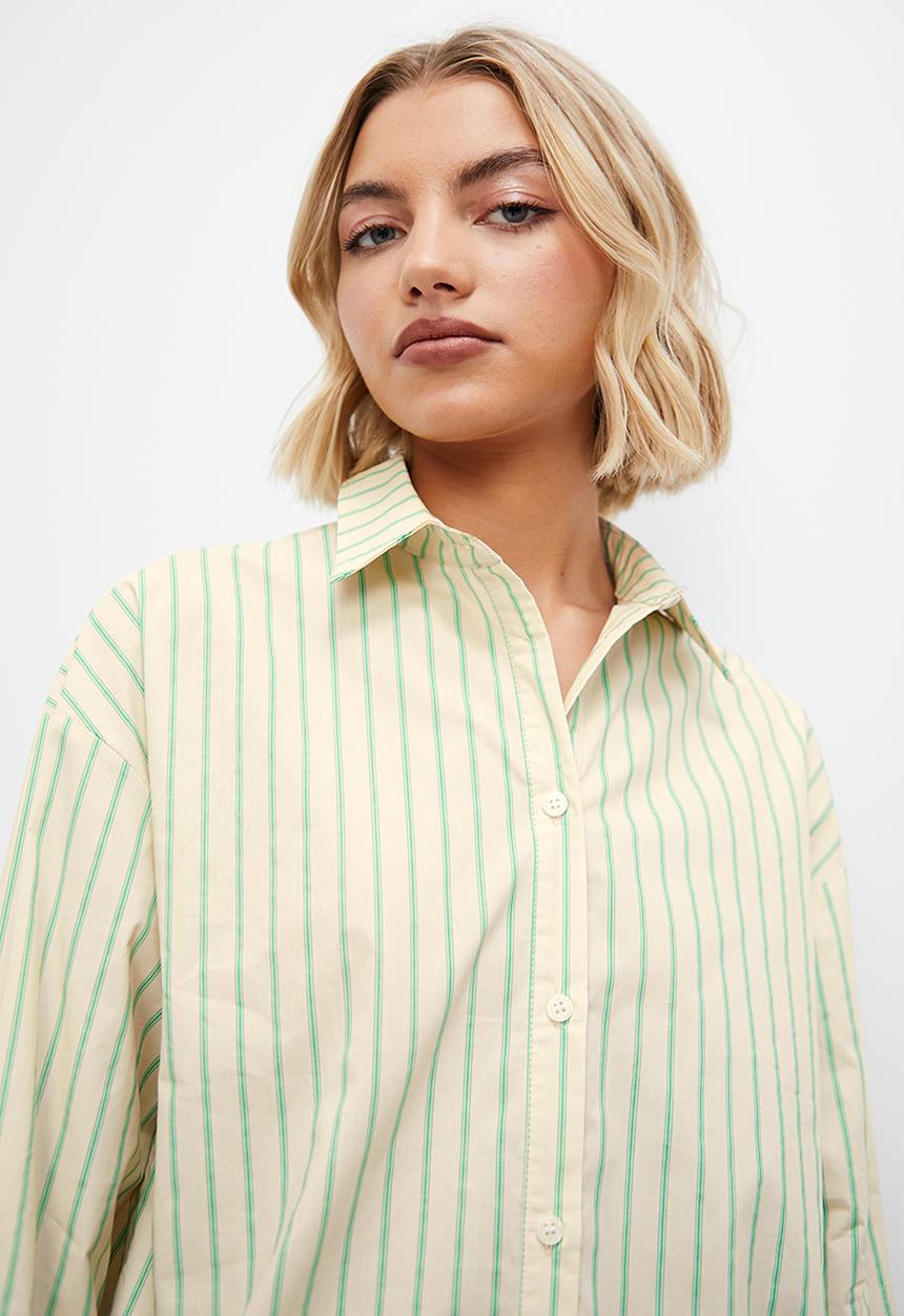Superbalist - Striped shirt - green