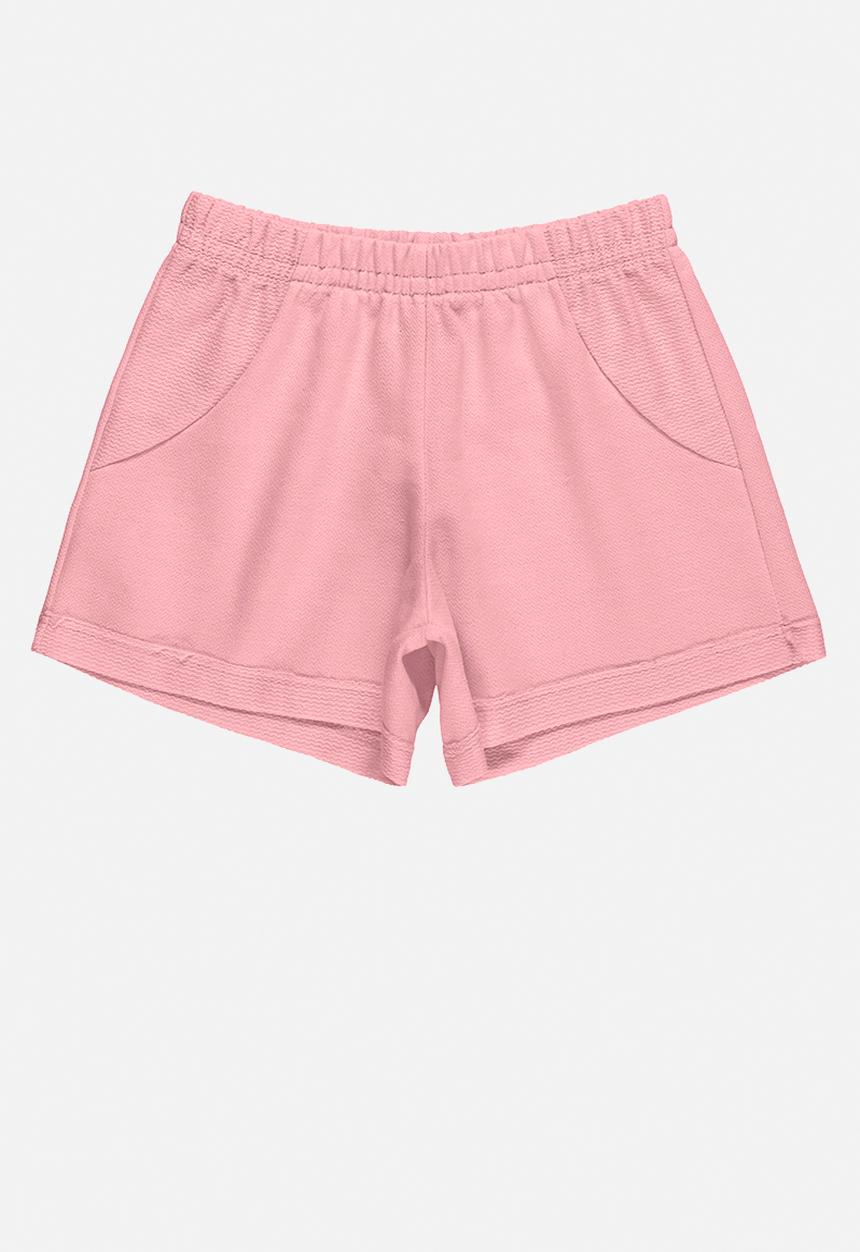 Bee Loop - Jersey crop top and sweat shorts - grey & pink