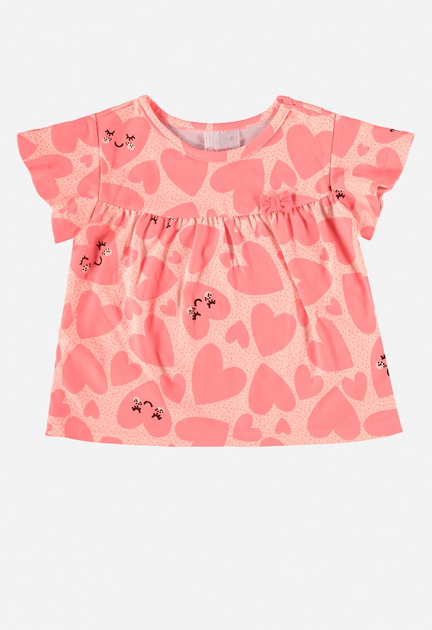 Quimby - Elastane jersey blouse and shorts - pink