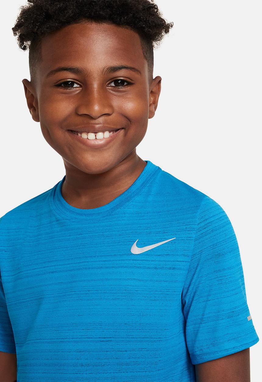 Nike - B nk df short sleeve miler top - laser blue