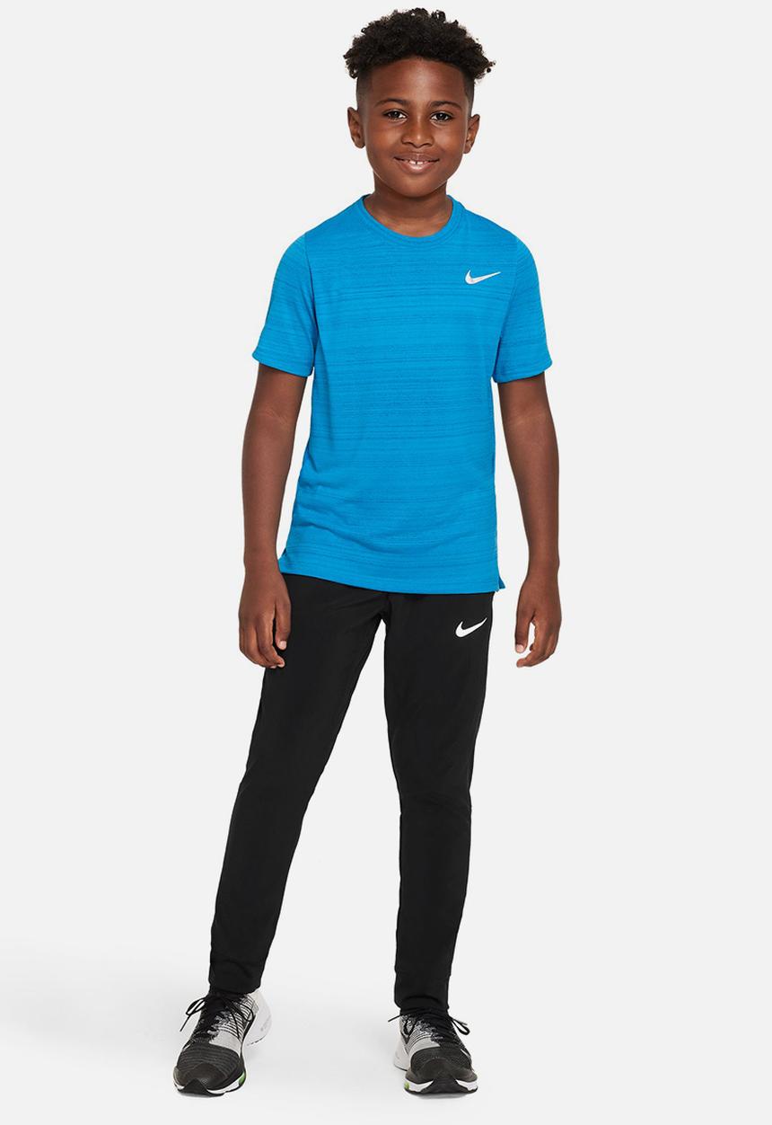 Nike - B nk df short sleeve miler top - laser blue