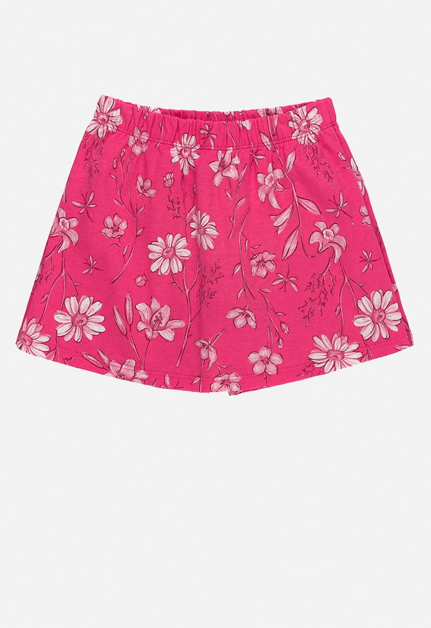 Bee Loop - Jersey blouse and shorts-skirt set - grey & pink