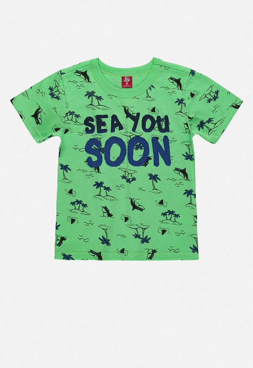 Bee Loop - Jersey T-shirt and shorts set - green & navy