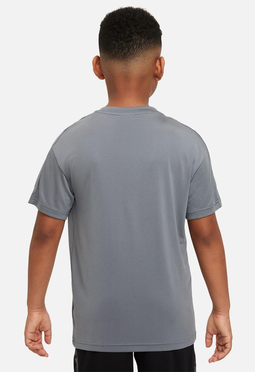 Nike - B nk df hbr short sleeve top - smoke grey/black