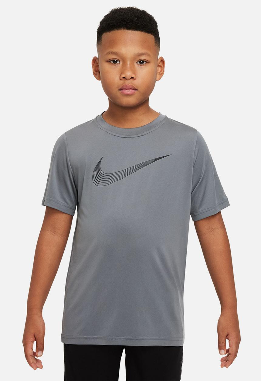 Nike - B nk df hbr short sleeve top - smoke grey/black