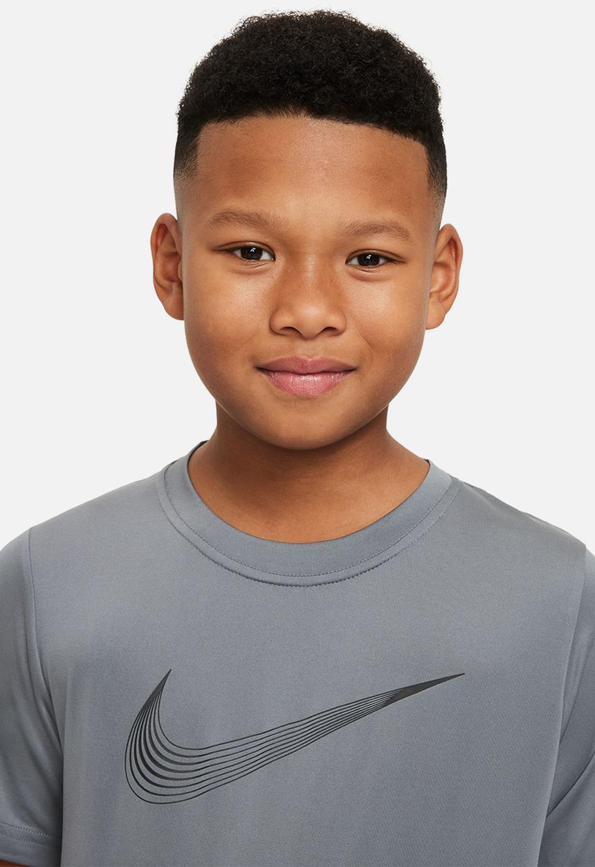Nike - B nk df hbr short sleeve top - smoke grey/black