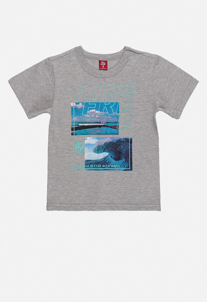 Bee Loop - Jersey T-shirt and shorts set - grey & navy 