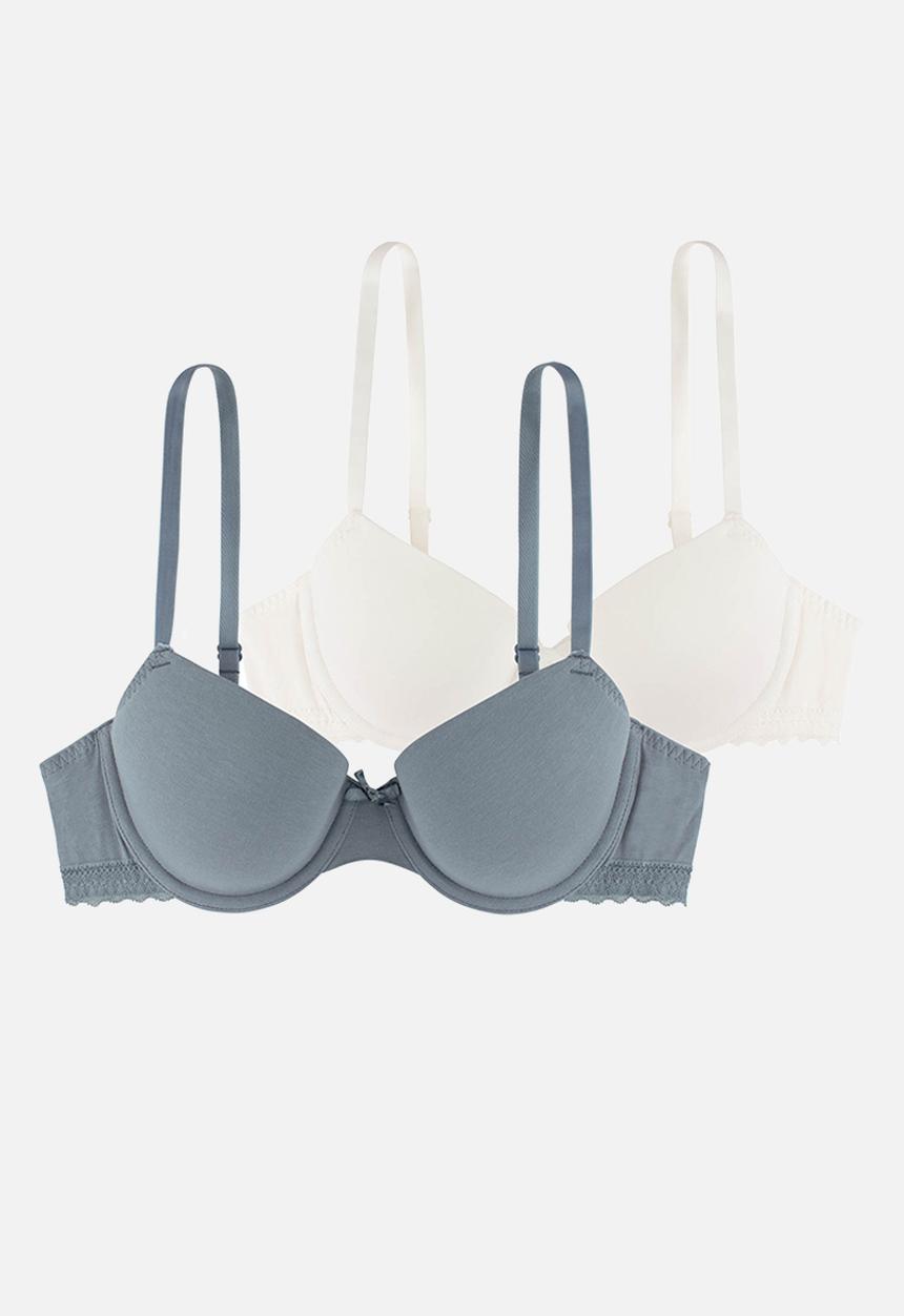 DORINA - Plus lila 2-Pack light padded demi - green & ivory