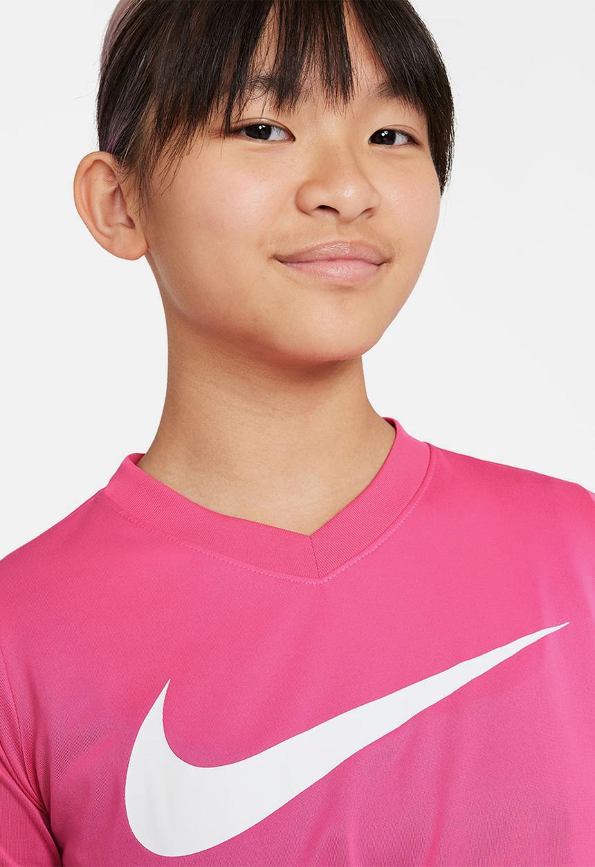 Nike - G nk df tee rleg vneck swoosh - pinksicle