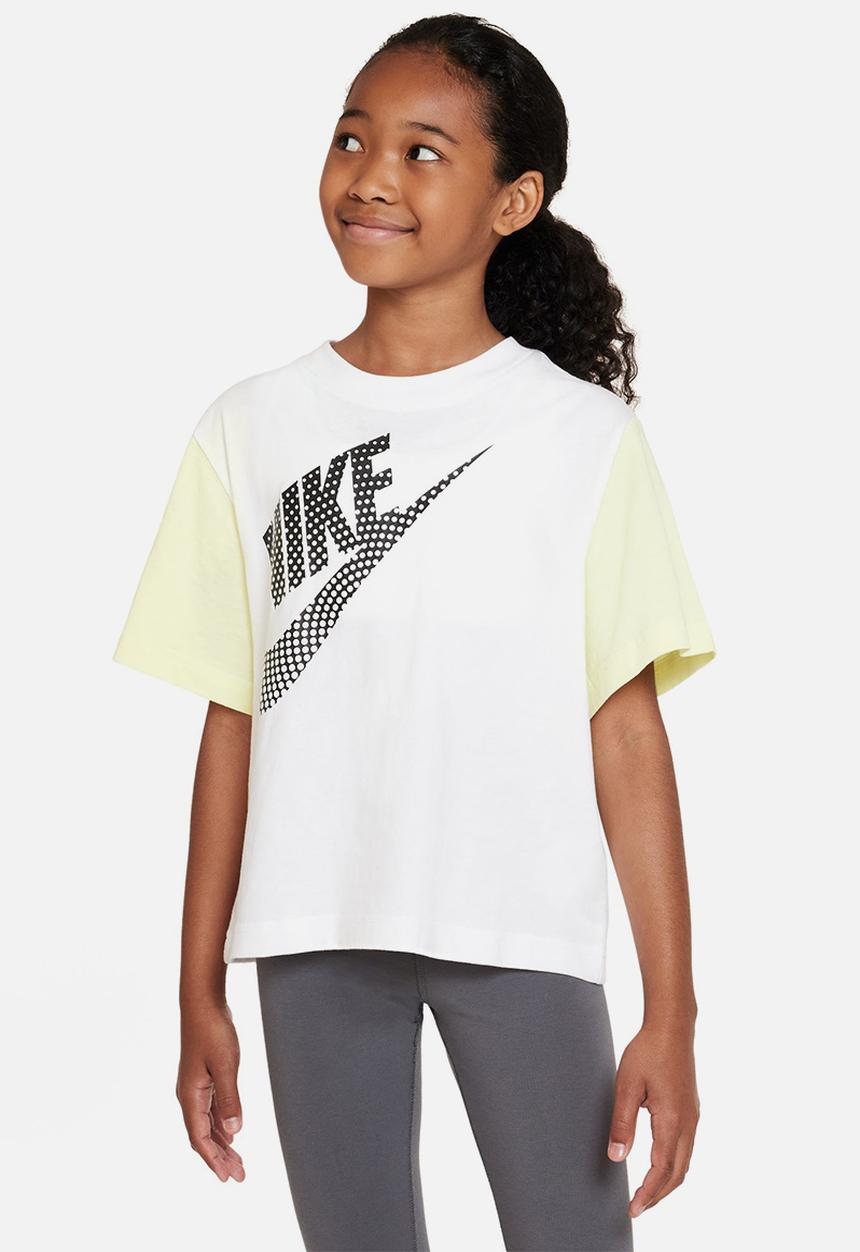 Nike - G nsw tee essntl boxy tee dnc - white/luminous green