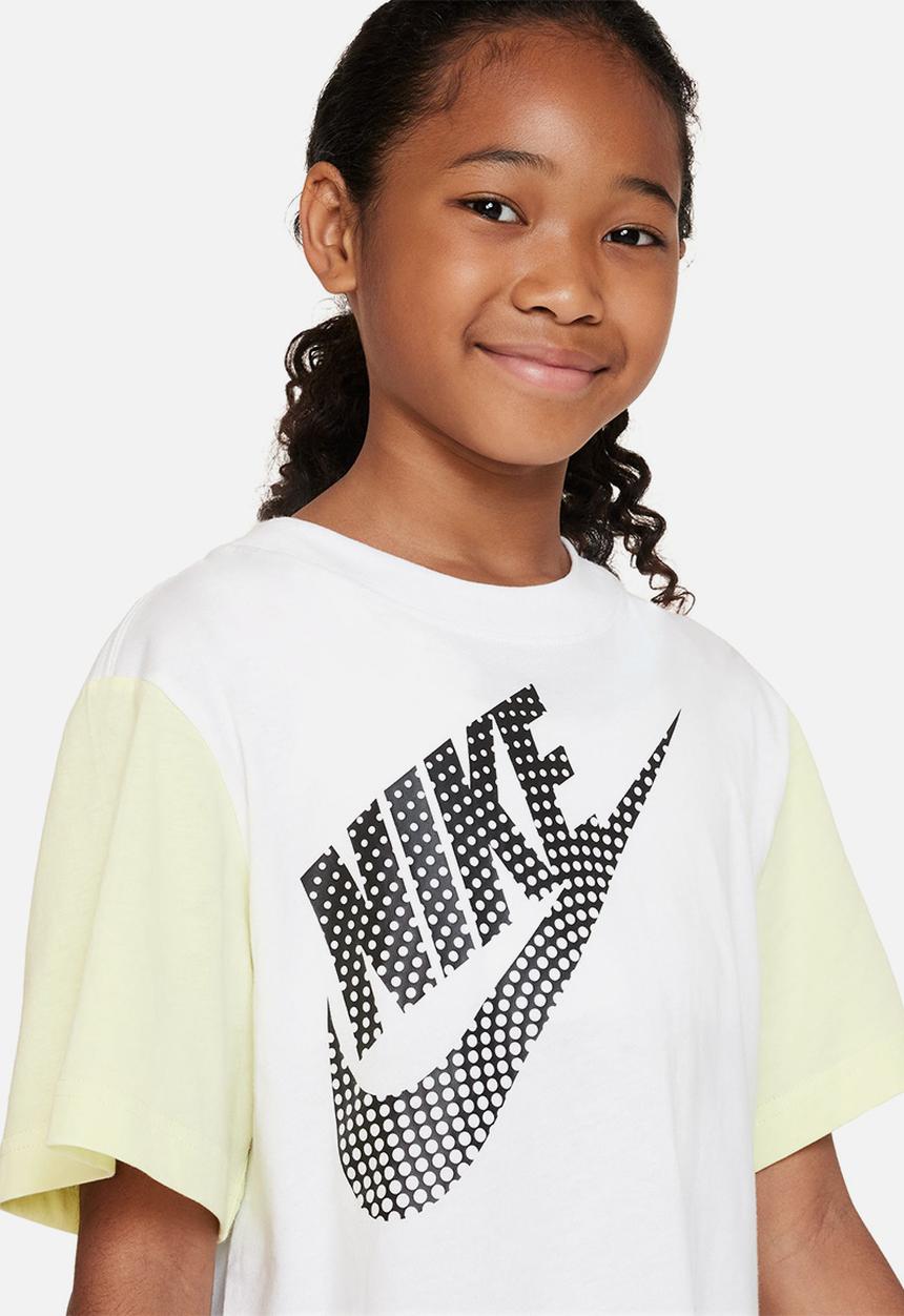 Nike - G nsw tee essntl boxy tee dnc - white/luminous green