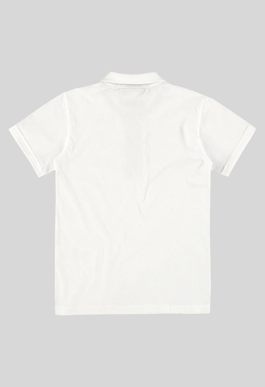 Quimby - Single jersey polo shirt - white