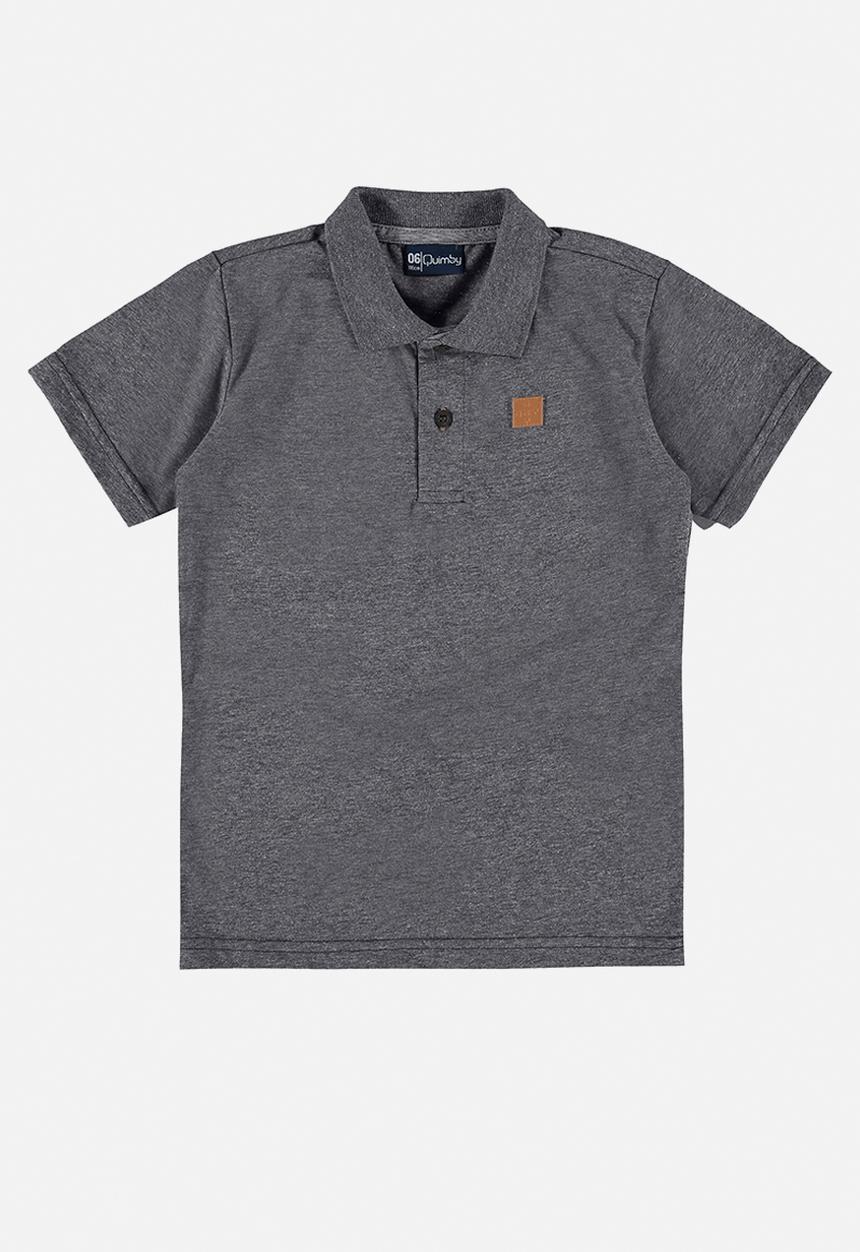 Quimby - Single jersey polo shirt - dark grey