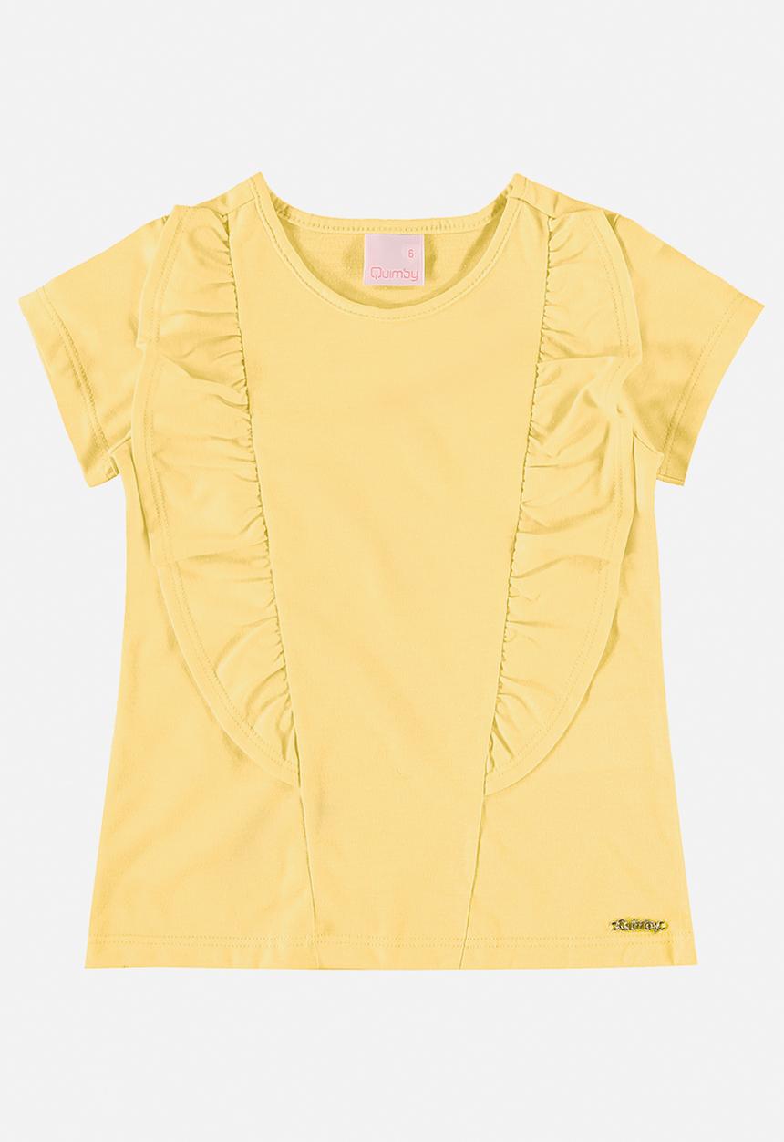 Quimby - Single jersey blouse - yellow