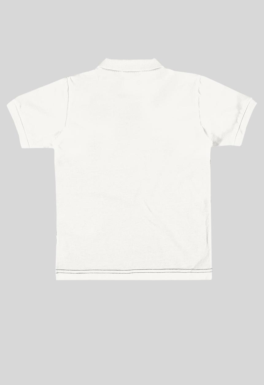 Quimby - Single jersey polo shirt - white