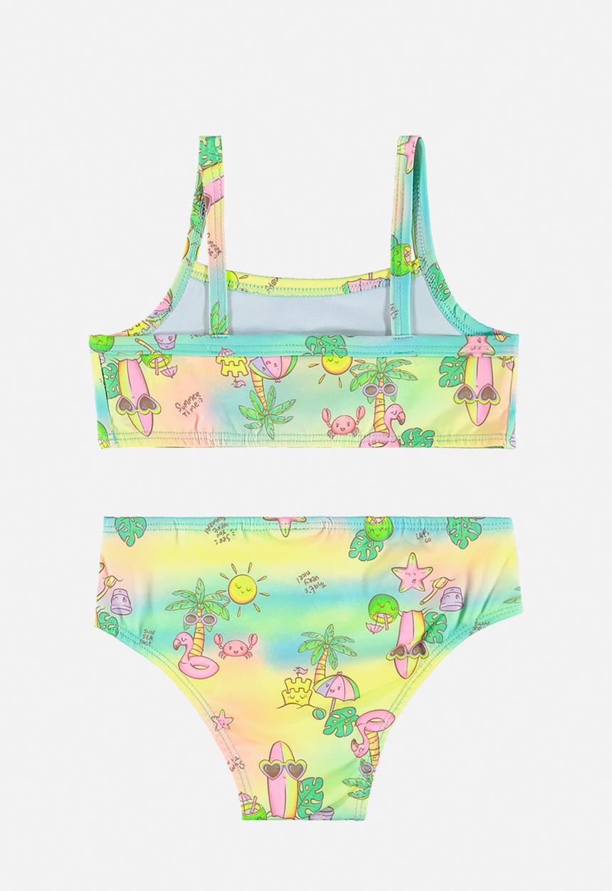 Quimby - Upf 50+ sun protection swimming bikini - yellow & blue