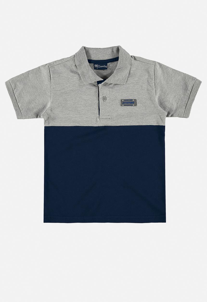 Quimby - Single jersey polo shirt - grey