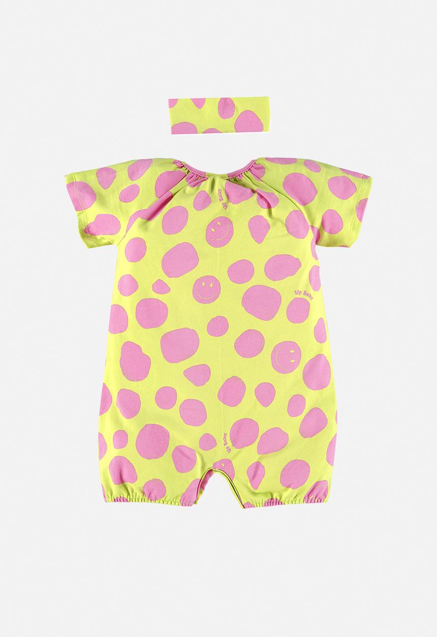 UP Baby - Romper and headband - citrus green