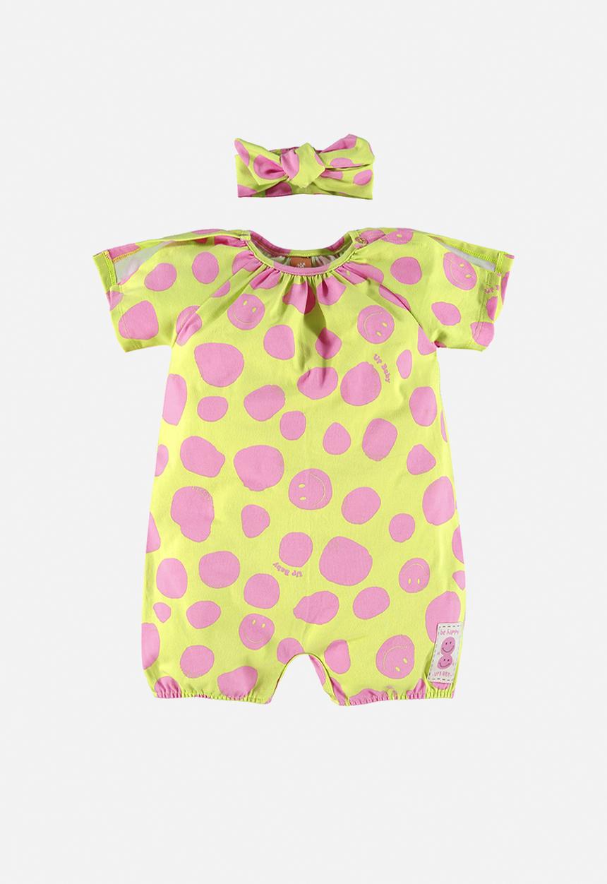 UP Baby - Romper and headband - citrus green