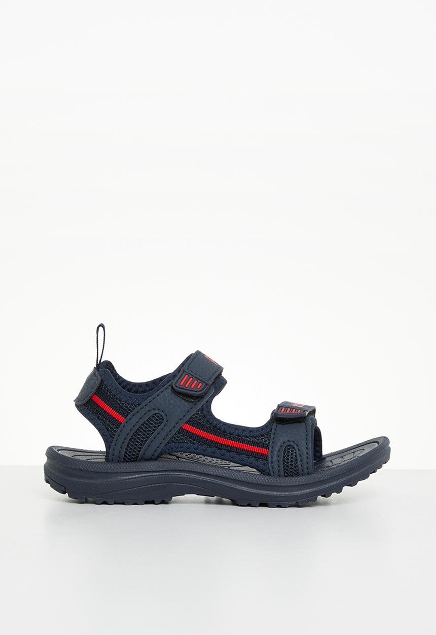 Pierre Cardin - Double strap sandal - red & black