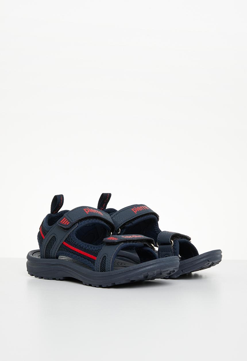 Pierre Cardin - Double strap sandal - red & black