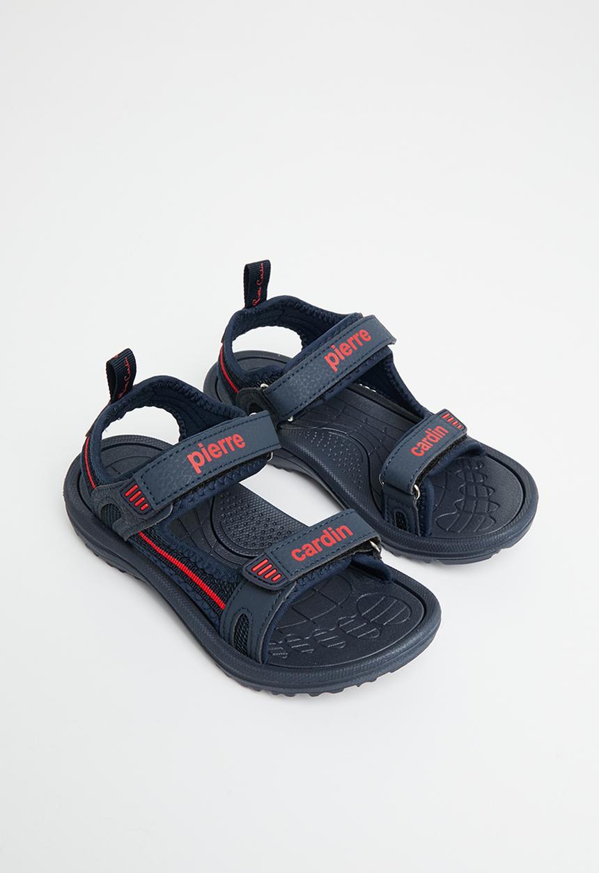 Pierre Cardin - Double strap sandal - red & black