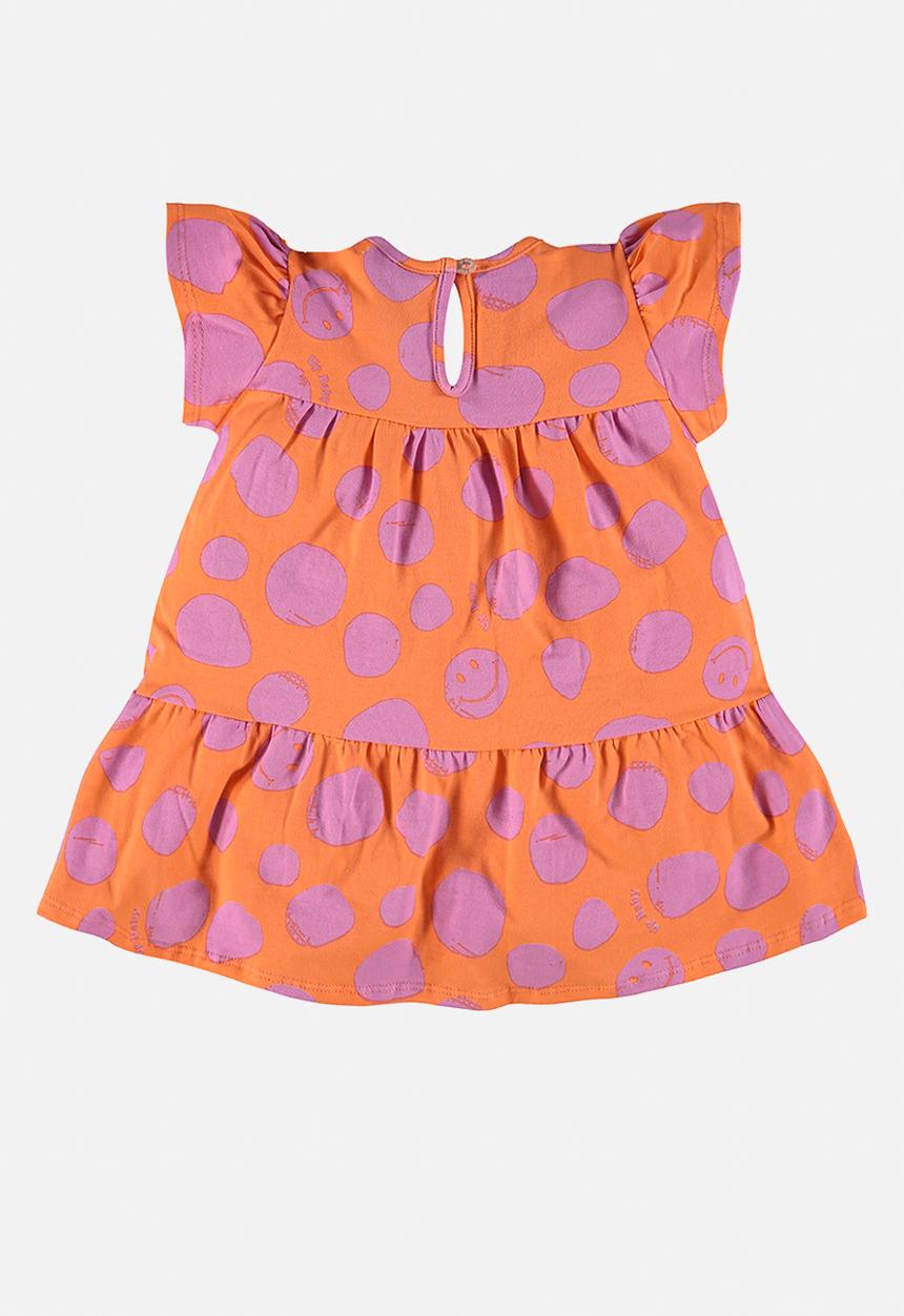 UP Baby - Elastane jersey dress - orange & purple